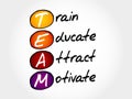 TEAM - Train, Educate, Attact, Motivate Royalty Free Stock Photo