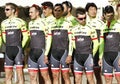 Team Trek Segafredo with Alberto Contador before training