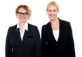 Team of two smiling businesswomen posing Royalty Free Stock Photo