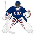 Team USA hockey goalie Royalty Free Stock Photo