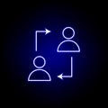 Team, users, workers icon. Elements of Human resources illustration in neon style icon. Signs and symbols can be used for web,