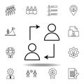 Team, users, workers icon. Set of hr elements. Can be used for web, logo, mobile app, UI, UX