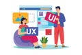 Team of UX UI designer mobile development experience app Royalty Free Stock Photo