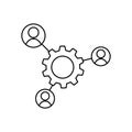 Team vector icon set. Teamwork illustration sign collection. Development symbol. Progress logo.