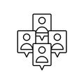 Team vector icon set. Teamwork illustration sign collection. Development symbol. Progress logo.