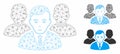 Team Vector Mesh Network Model and Triangle Mosaic Icon Royalty Free Stock Photo