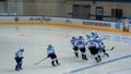 Team warming up before the hockey match