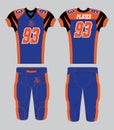 Team Warriors dark blue and orange combination beautiful football jersey and pant