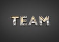 Team word made from Mechanic alphabet