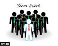 Team work businessman team crowd people icon