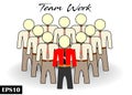 Team work businessman team crowd people icon