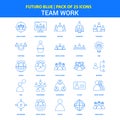 Team Work Icons - Futuro Blue 25 Icon pack