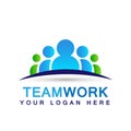 Team work logo partnership education celebration group work people symbol icon vector designs on white background