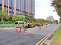 Road work in Singapore