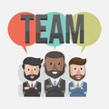 Team Working Businessman For Business Illustration