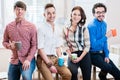 Team of young creative business people in office Royalty Free Stock Photo