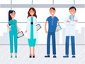 Team of Medical Workers, Hospital Staff Vector Royalty Free Stock Photo