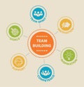 TEAMBUILDING Concept with icons