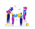 Teambuilding - modern flat design style colorful illustration