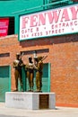 Teammates Statue at Fenway Park, Boston, MA. Royalty Free Stock Photo