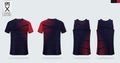 T-shirt mockup, sport shirt template design for soccer jersey, football kit. Tank top for basketball jersey and running singlet.