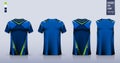 T-shirt mockup, sport shirt template design for soccer jersey, football kit. Tank top for basketball jersey. Vector