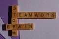 Teamwork, brainstorm, words as banner headline