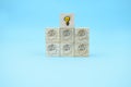 Teamwork Business concept growth success process wood block