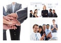 Teamwork business meeting collage Royalty Free Stock Photo