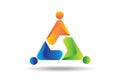 Teamwork business trial people icon logo