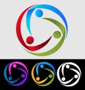 Teamwork business people logo Royalty Free Stock Photo