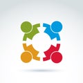 Teamwork and business team and friendship icon, social group, or Royalty Free Stock Photo