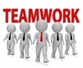 Teamwork Businessmen Indicates Together Group And Organized 3d Rendering