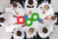 Teamwork with cogs of business Royalty Free Stock Photo