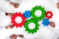 Teamwork with cogs of business Royalty Free Stock Photo