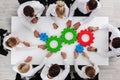 Teamwork with cogs of business Royalty Free Stock Photo