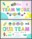 Teamwork Colorful Promo Banners Linear Templates