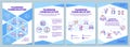 Teamwork communication blue brochure template