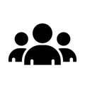 Teamwork, community, contacts - flat vector icon Royalty Free Stock Photo