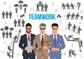 Teamwork design concept