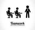 Teamwork design over white background vector illustration Royalty Free Stock Photo