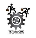 Teamwork design over white backgroundvector illustration Royalty Free Stock Photo
