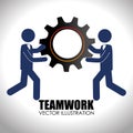 Teamwork design over white backgroundvector illustration Royalty Free Stock Photo