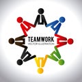 Teamwork design,vector illustration. Royalty Free Stock Photo