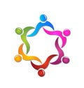 Teamwork diversity people logo