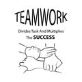 Teamwork Divides the Task and Multiplies the Success. Royalty Free Stock Photo