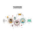Teamwork Graphic Design Style Modern Royalty Free Stock Photo
