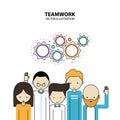 Teamwork Graphic Design Style Modern Royalty Free Stock Photo