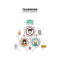 Teamwork Graphic Design Style Modern Royalty Free Stock Photo