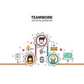 Teamwork Graphic Design Style Modern Royalty Free Stock Photo